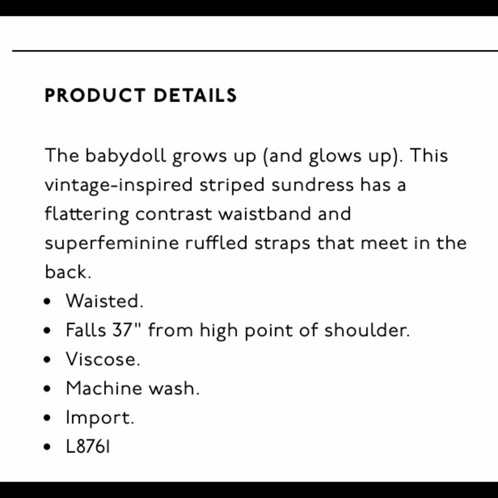 Madewell StripeRuffleStrap Dress (Sz8,10,12) - Picture 5 of 5